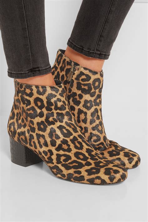 leopard print calf hair shoes